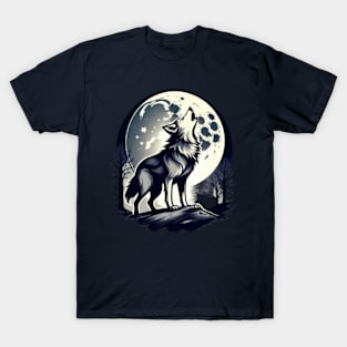 Howling wolf gift ideas T-Shirt